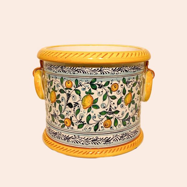 FLOWER PLANTER WITH RINGS CM.25D, CM.20H, DESIGN: LIMONCINI